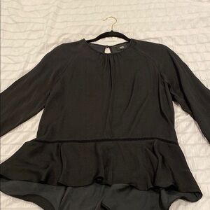 Bell Sleeve Black Blouse